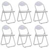 Day and Night - Day and Night Folding Dining Chairs 6 Units White Synthetic Leather