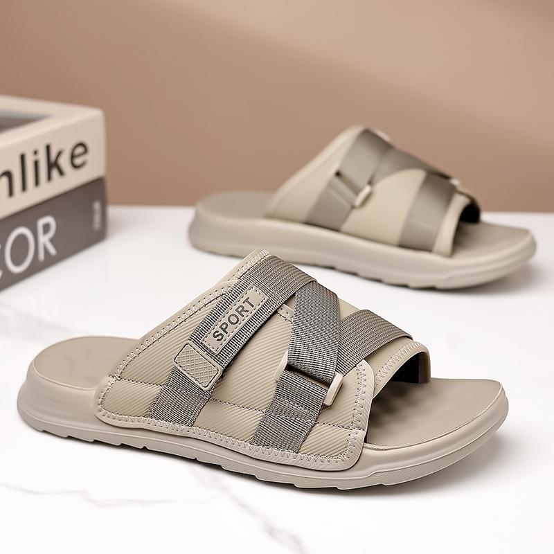 Fashion Luxury Brand Summer Slippers Men Soft Bottom Half Drag Slides Leisure Walk Sandals Outdoor Beach Flats Versatile Man Flip-flops