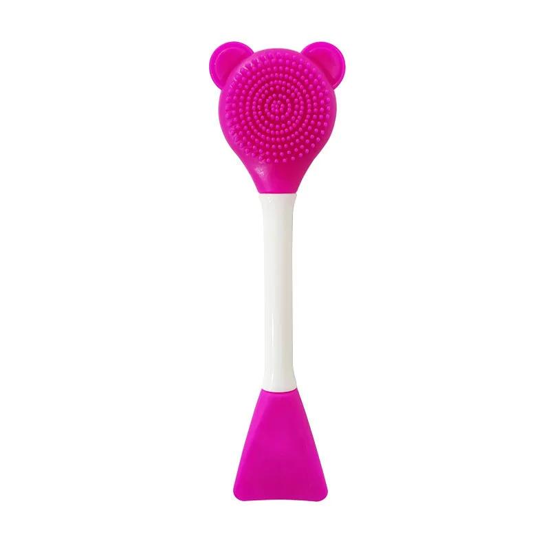Facial Cleanser Pore Cleaner Exfoliator Cute Bear Shape Silicone Face Cleansing Brush Face Scrub Washing Brush Skin Care Tool
