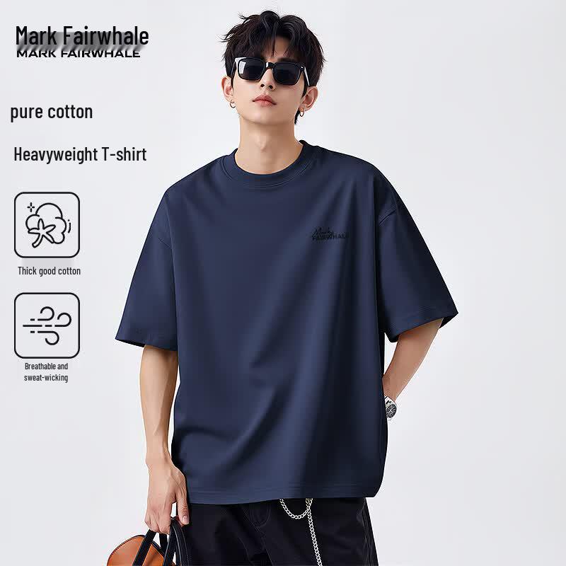 Mark Fairwhale Men s Letter Print Cotton T-Shirt M