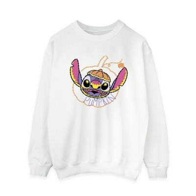 Womens/Ladies Pumpkin Head Sweatshirt