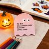 Samolepicí poznámkový blok ve tvaru ducha s halloweenskou tématikou, lepicí denní plánovač, samolepicí podložky pro kancelářské a školní použití