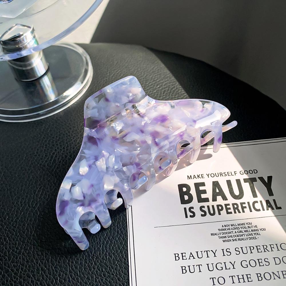 Hair Clip Fresh Acetate Hair Claw Solid Color Tortoiseshell Hair Claw Printing Shark Clip  Girls