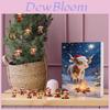 Christmas 24day Advent Calendar With Acrylic Cow Ornament For Holiday Gift Giving