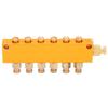 Oil Distributor Adjustable Brass Lube Piston Separator Divider Valve Lubrication System1 In 6 Out