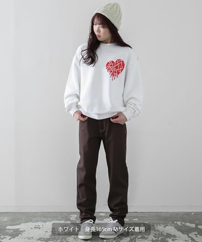 [IMPROVES] [SIDEWAYSTANCE] Drip Logo Heart Fleece Sweatshirt
