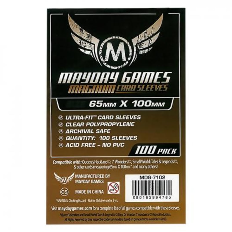 

Mayday Magnum Card Sleeves 65x100 - 100pack Board Game