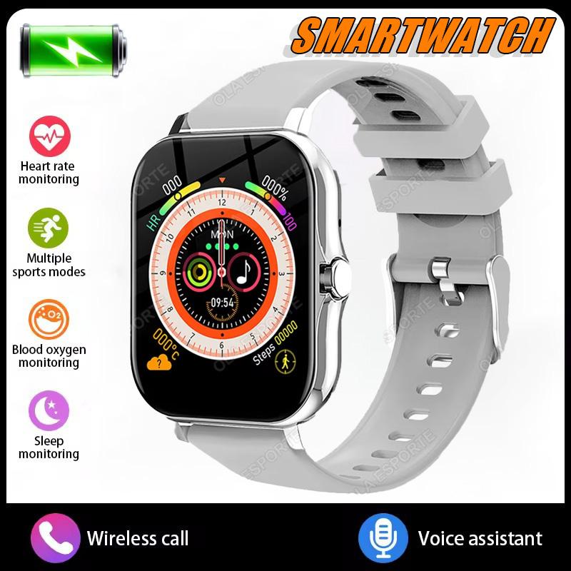 New Smart Watch Android IOS Phone 1.44 Inch Color Screen Bluetooth Call Blood Oxygen/Pressure Monitoring Smart Watch Women Men