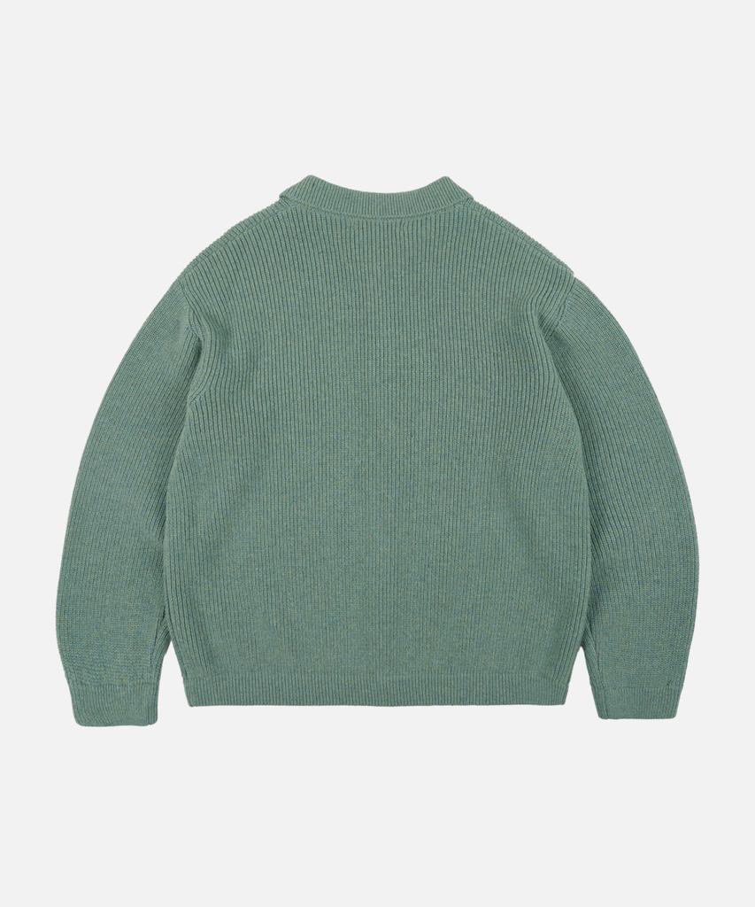 Frizmworks Ultra Heavyweight Collar Cardigan _ Jade Green
