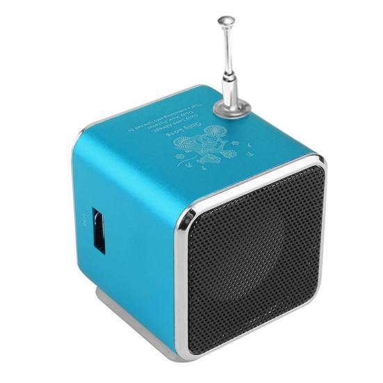 TDV26 Mini Subwoofer Stereo Speaker TF Card FM Radio Music Player with Antenna