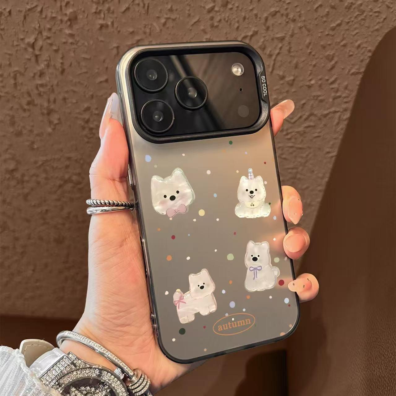 

Мультяшный чехол Вест хайленд терьер для iPhone 17 Pro/Pro Max, Huawei P80, Xiaomi 15 и OPPO 14 iPhone 16 Pro Max