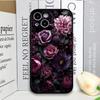 Stylish Black Rose Deep Purple Flower Phone Case for Samsung Galaxy S26 S25 S24 S24+ S23 Ultra S22 Plus S21 FE S20 Floral Cover