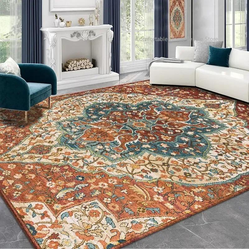 

Retro Persian Style Carpet for Living Room Luxury Large Area Rugs Bedroom Decoration Dirt-resistant Anti-slip Lounge Mat 200x300 60x90cm