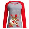 Chemisier femme noël cerf couleur bloc automne dessin animé cerf manches longues