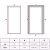 Interior Door 93x201.5 cm White Tempered Glass and Aluminum