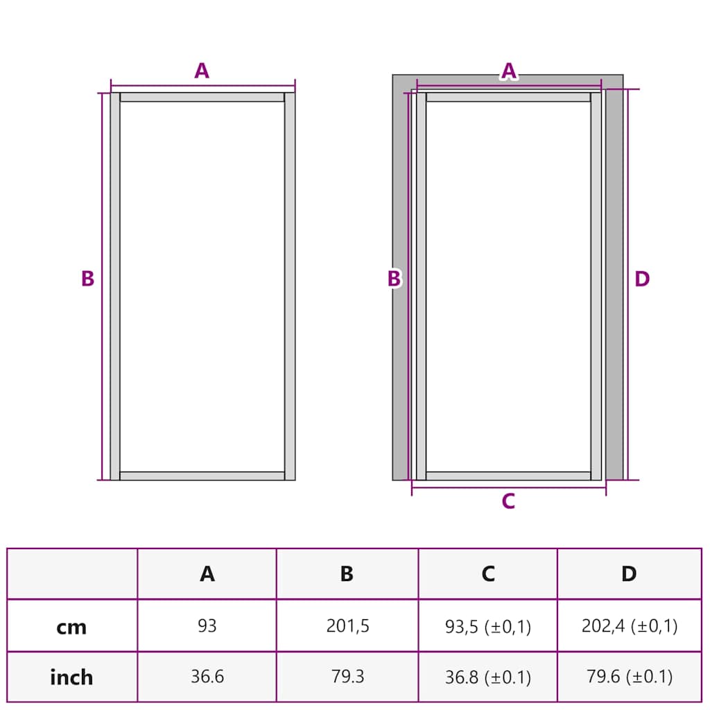 Interior Door 93x201.5 cm White Tempered Glass and Aluminum