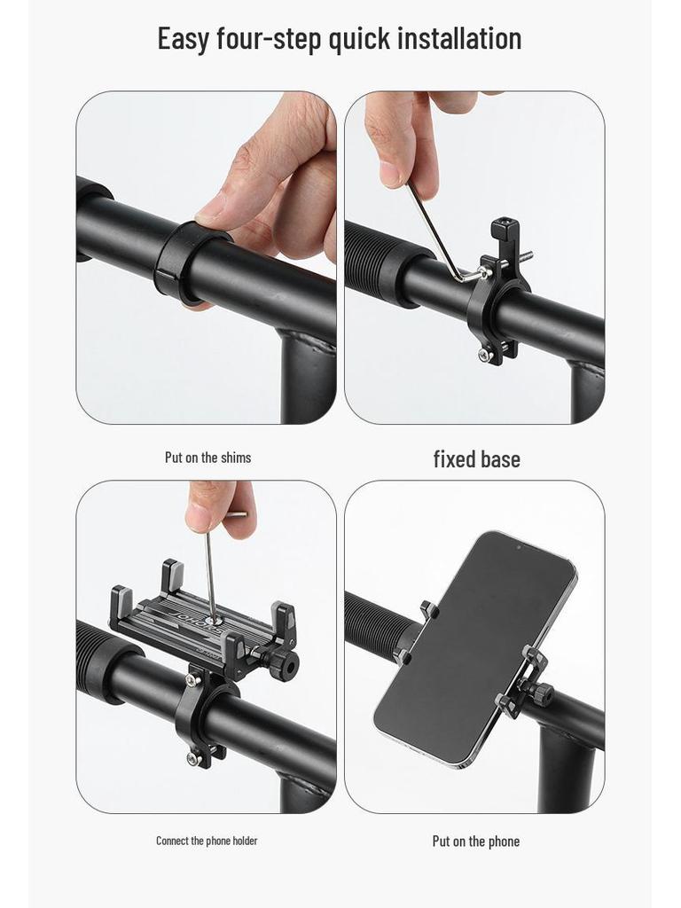 360° Rotatable Anti-Shake Phone Mount for Bikes and Motorcycles