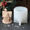 Silicone Moulds House Shape Candle Molds Ornament Christmas House Castings Molds Plaster Molds Epoxy Resin Molds