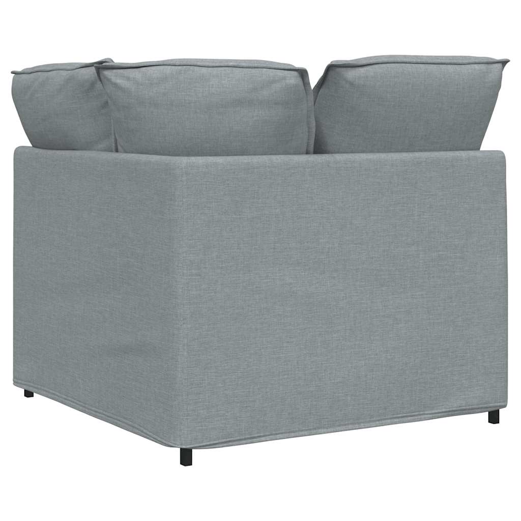Modular Sofa Corner Module with Cushions Light Grey 100 cm