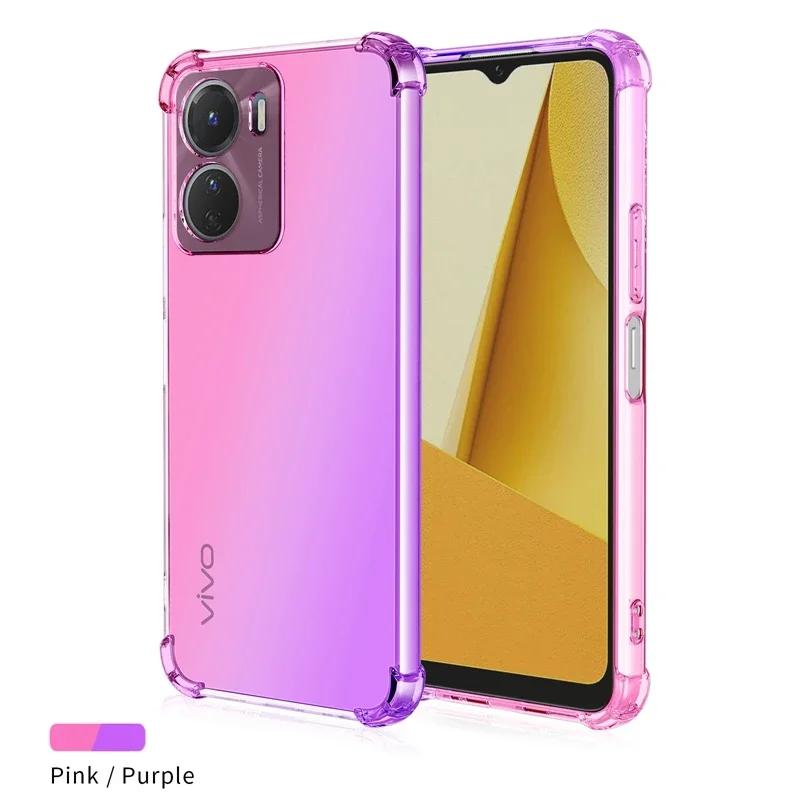 Shockproof Gradient Airbag TPU Case for Vivo Y36 Y78 Y100 Y02 Y16 Y22 Y02S Y3 Y30 Y77 Y G 4G Protective Cover Funda Coque