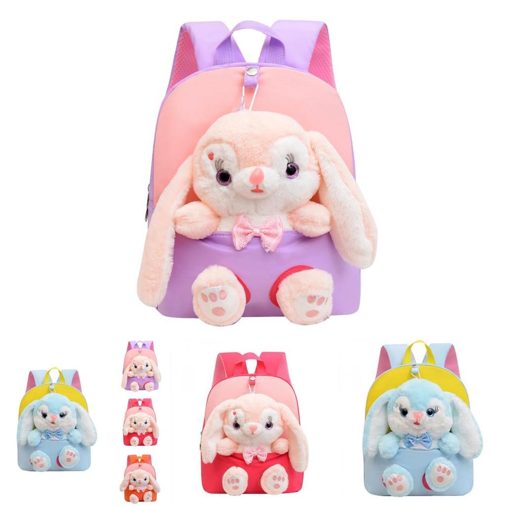Adorable Rabbit Plush Backpack For Girls With Breathable Lightweight Durable Design