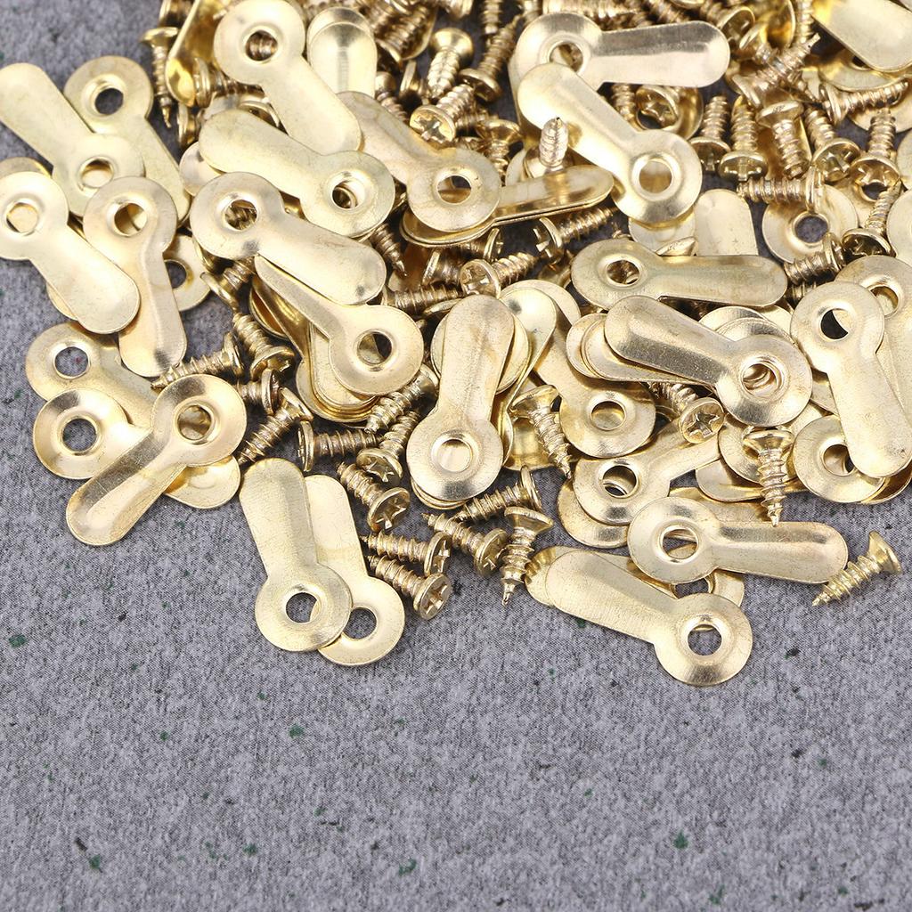 200Pcs Picture Frame Back Plates Metal Locks Heavy Duty Photo Frame Accessories Small Hardened Nails for Home Office Exhibition
