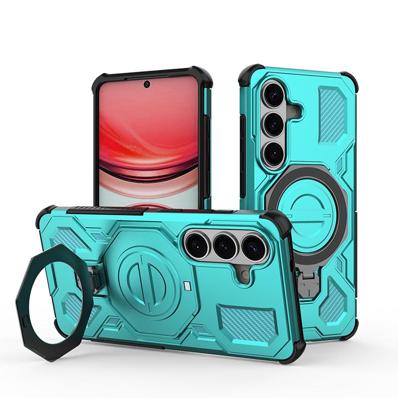 Magnetic Stand Armor Case For Samsung Galaxy S26 Ultra S25 FE Edge Plus S24 Ultra A55 A16 A26 A56 A17 A37 A57 5G Hybrid 3in1 Shockproof Phone Cover