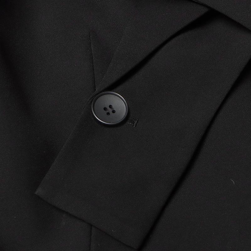 2025 Spring Trend: Women's High-End Coat with Cross Tie Suit Collar and Unique Placket Design