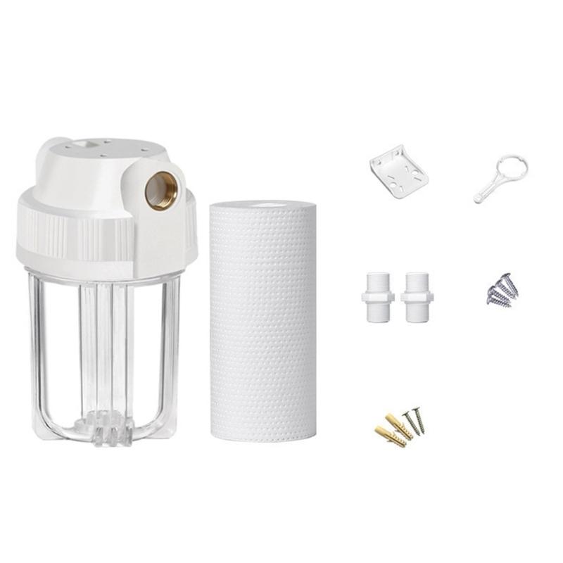 Bouteille Filtre Machine à Boire Robinet Eau Préfiltre Épaisse 5 pouces Transparente Bouteille Filtre Accessoires Purificateurs d'Eau
