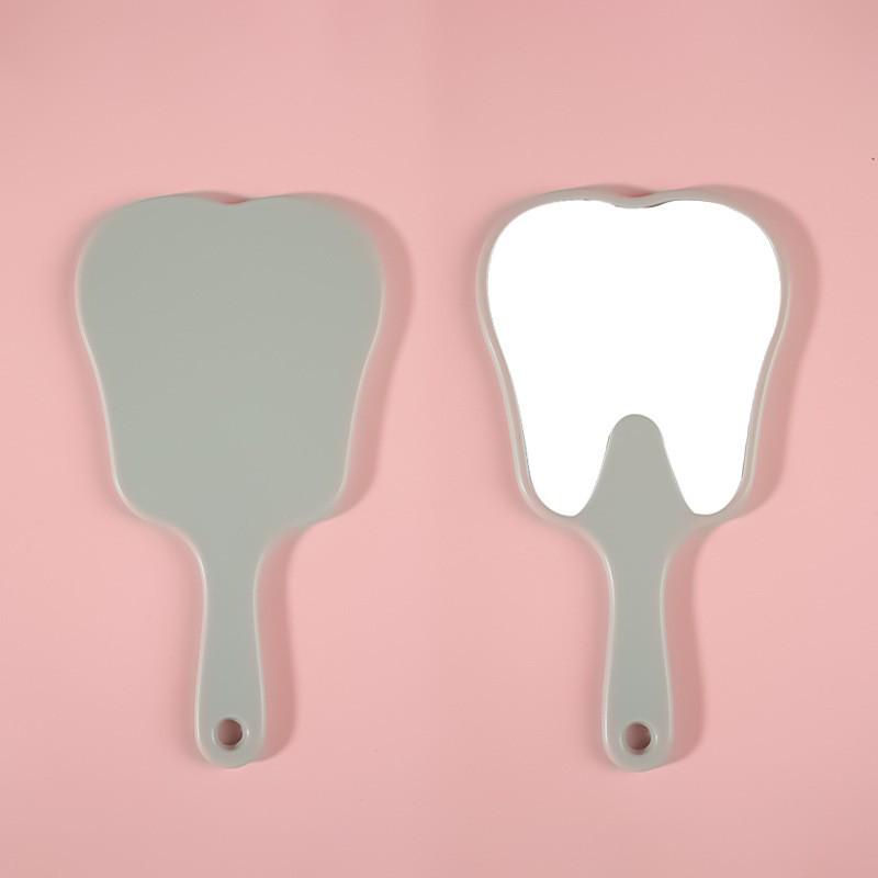 Cartoon Beauty Tooth Mirror: Cute Portable Handheld Mirror with Logo Option, Plastic Desktop Design
