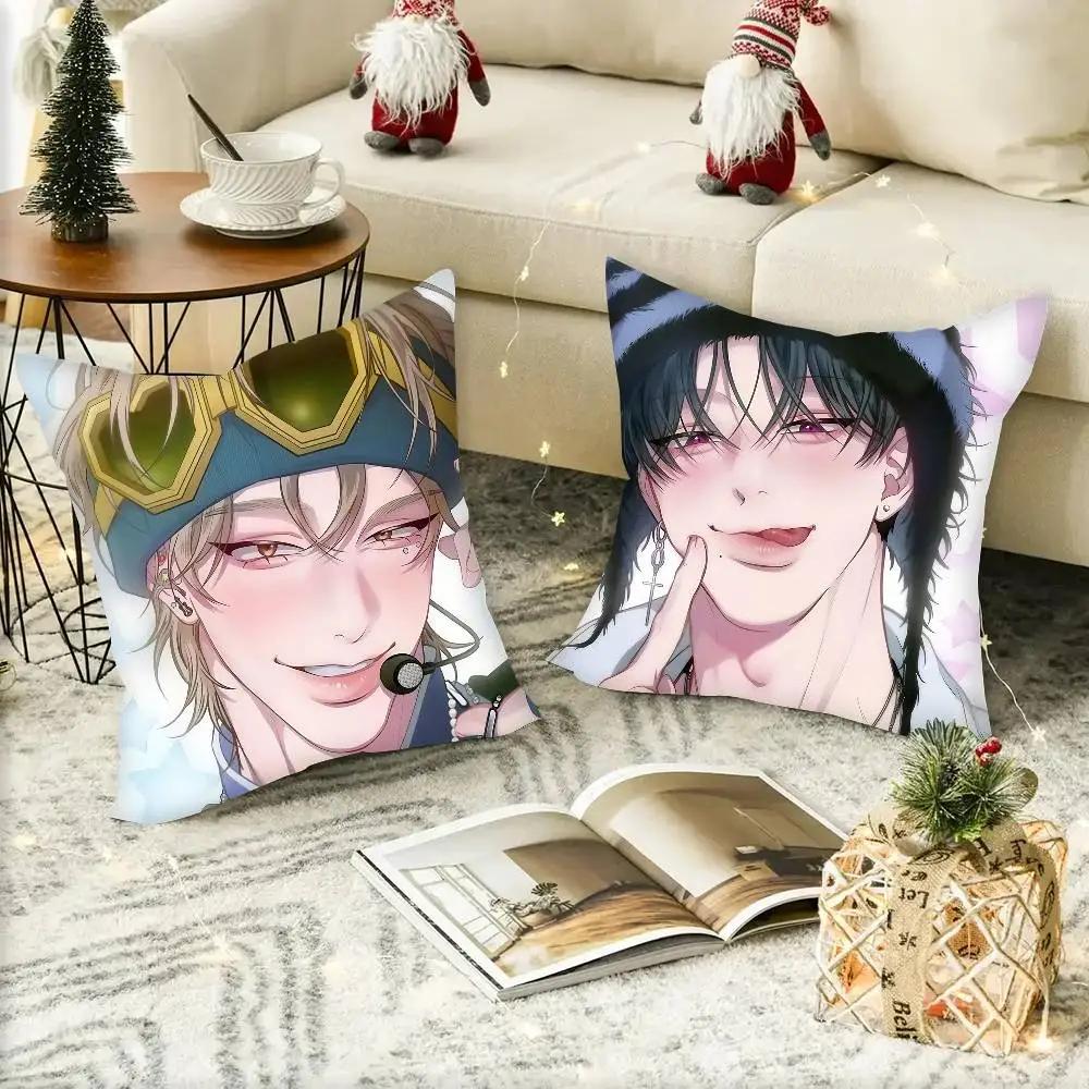 Korean Comic Reluctant Encounters BL Pillow Case Square Pillow Bedroom Sofa Leisure Comfort Cushion Car Home Decoration