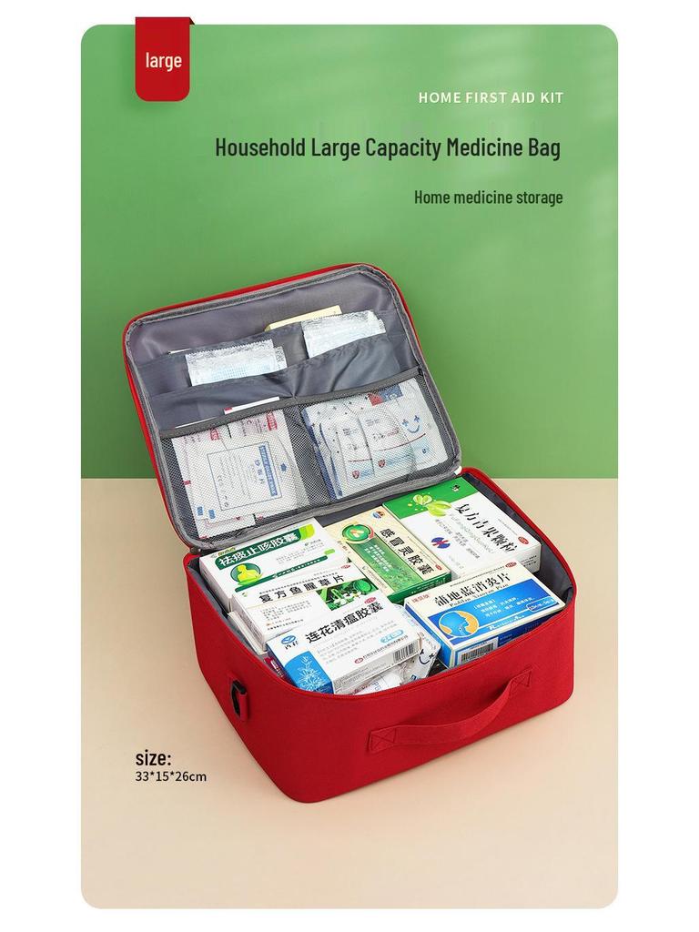 Portable Large-Capacity Crossbody Medicine Storage and Emergency Travel Bag