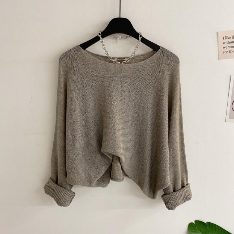 Honey J Loose Fit Floret Long Sleeve Knit 7color