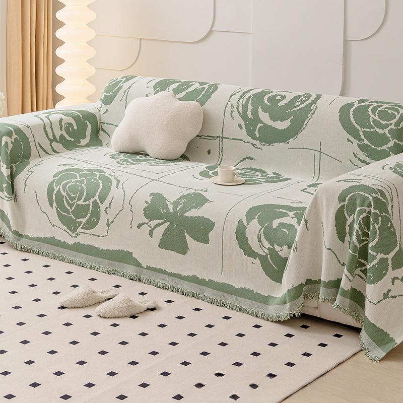 Anti-Scratching Chenille Sofa Towel Modern Minimalist Full Covered Non-Slip Cloth Four Seasons Universal Pure Color Cover Cover