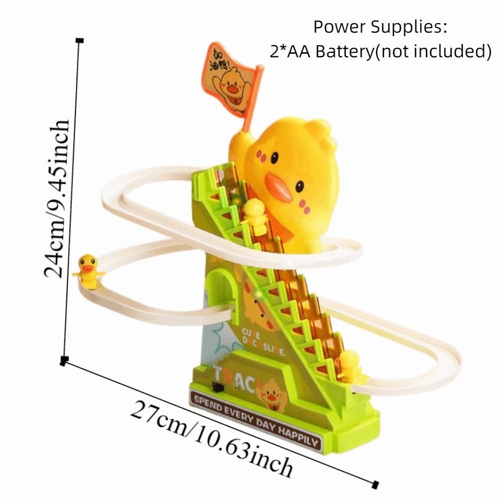 Cartoon Electric Duck Track Toys Cute Interactive Escalator Toy Duck Roller Coaster Toy Children