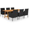 Day and Night - Day and Night Garden Dining Set 7 Pieces Black