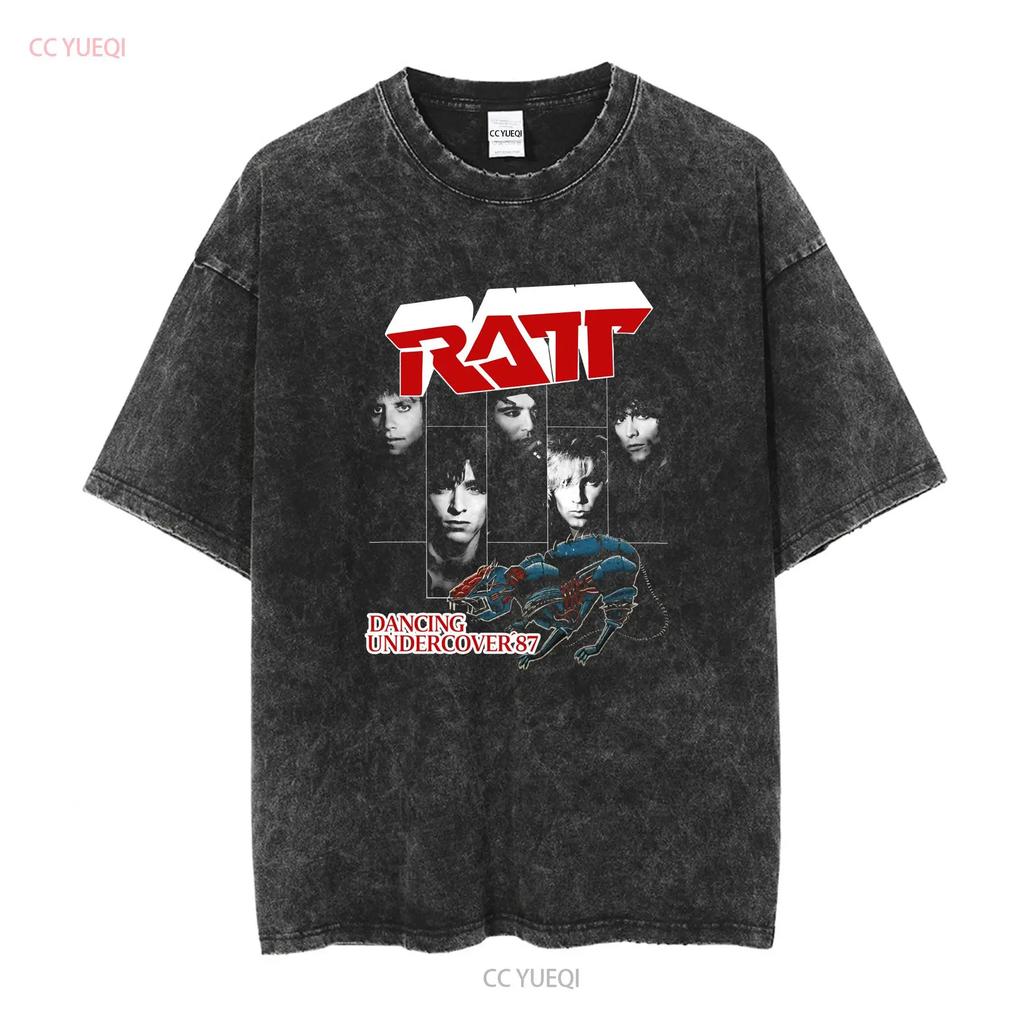 Raro Vtg anni '80 Poison e Ratt 1987 Tour Concerti Maglietta vintage Lavata Elegante abbigliamento firmato Versatile Comodo streetwear