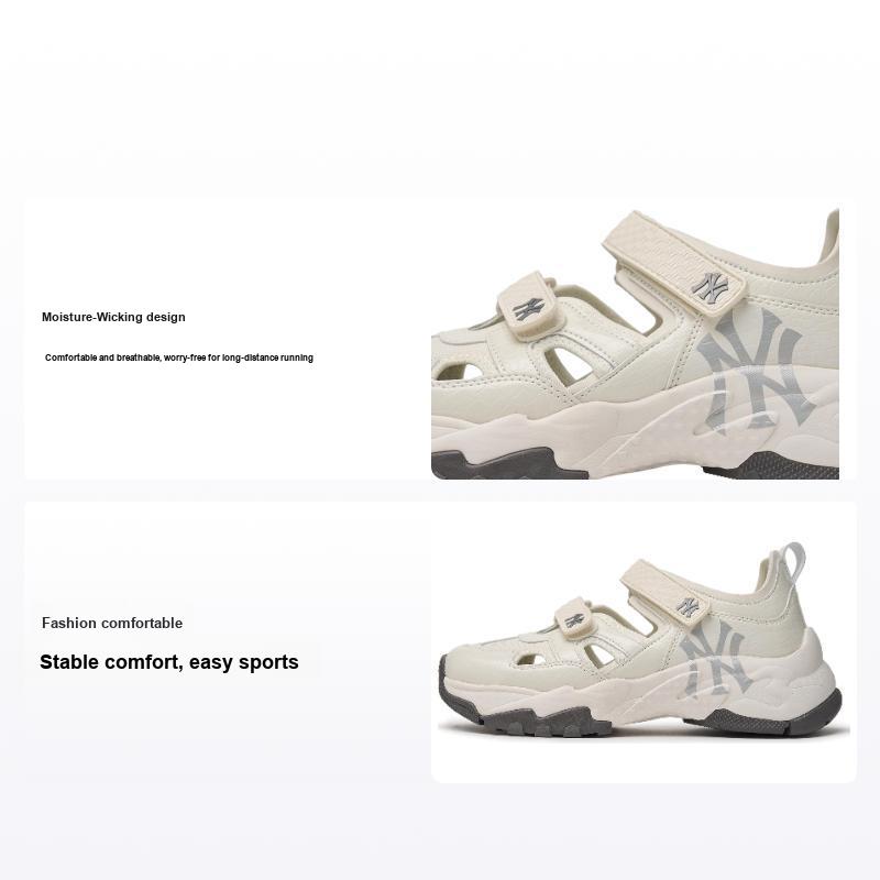 MLB Chunky Mask Comfortabele Ademende Lage Top Hardloopschoenen Unisex sneaker Wit 3ASDBCL43-50WHS