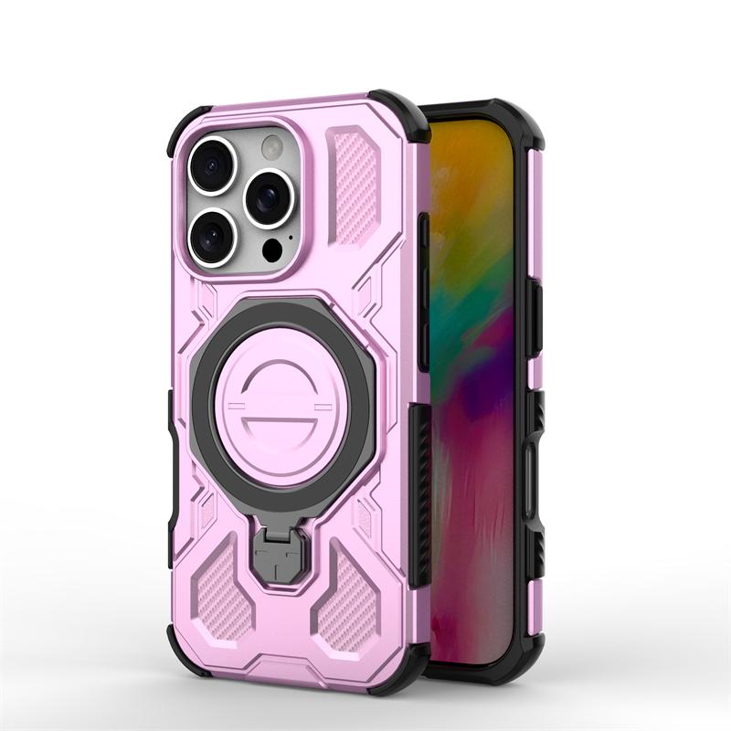 Magnetic Wireless Charge Cover For iPhone 15 16 17 Pro Max 16e Phone Holder Case iPhone 16 Pro Cover For iPhone 16 Pro Max Case
