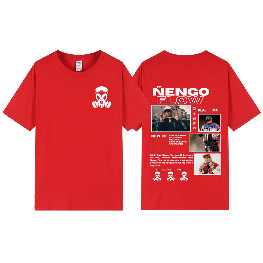 Rapper Nengo Flow Real G4 Life Tour Graphic T Shirt Unisex Vintage HipHop Pop Music T-shirt Fashion Oversized 100% Cotton Tshirt
