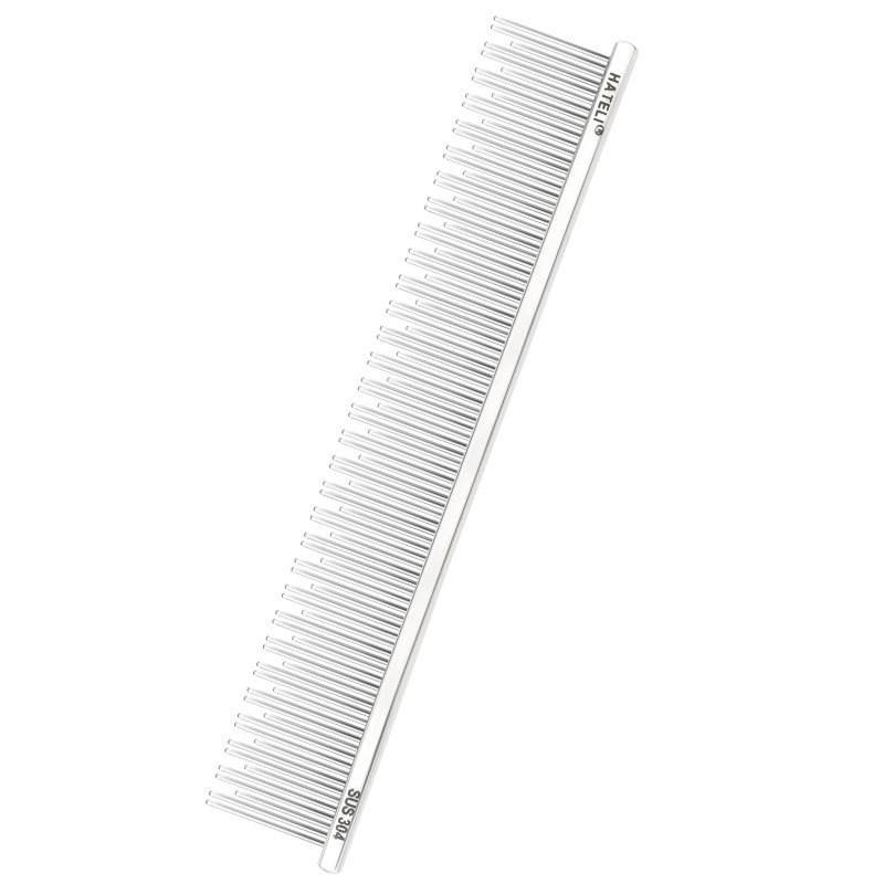 Stainless Steel Pet Grooming Comb Long Hair Cats Dogs 22cm Straight Detangling With Dense Pins