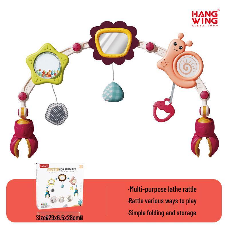 

Найбільш продавана дитяча мобільна іграшка за кордоном: Багатофункціональна іграшка-брязкальце два в одному, що обертається, та заспокійлива іграшка для автомобіля для раннього розвитку.