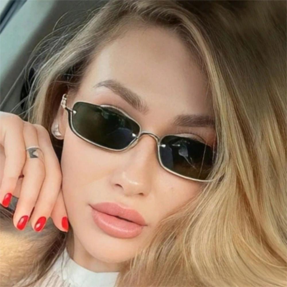 Small Sun Glasses Narrow Shades Eyewear Personalized Square Sunglasses  Photography