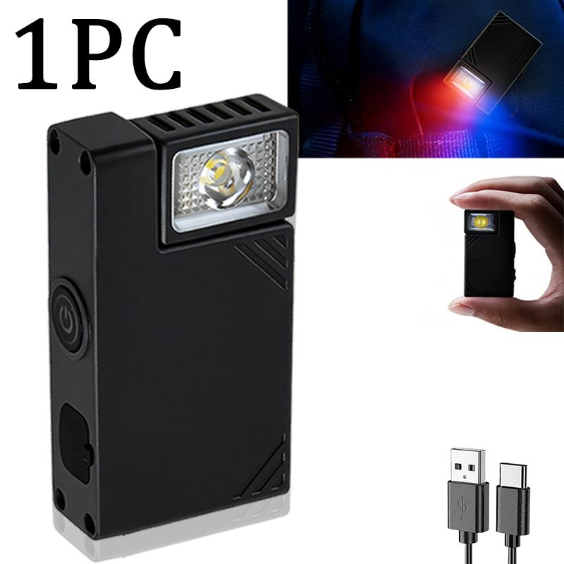 Mini LED Handheld Flashlights USB Rechargeable LED COB Work Lights Waterproof Keychain Emergency Lantern For Outdoor Camping