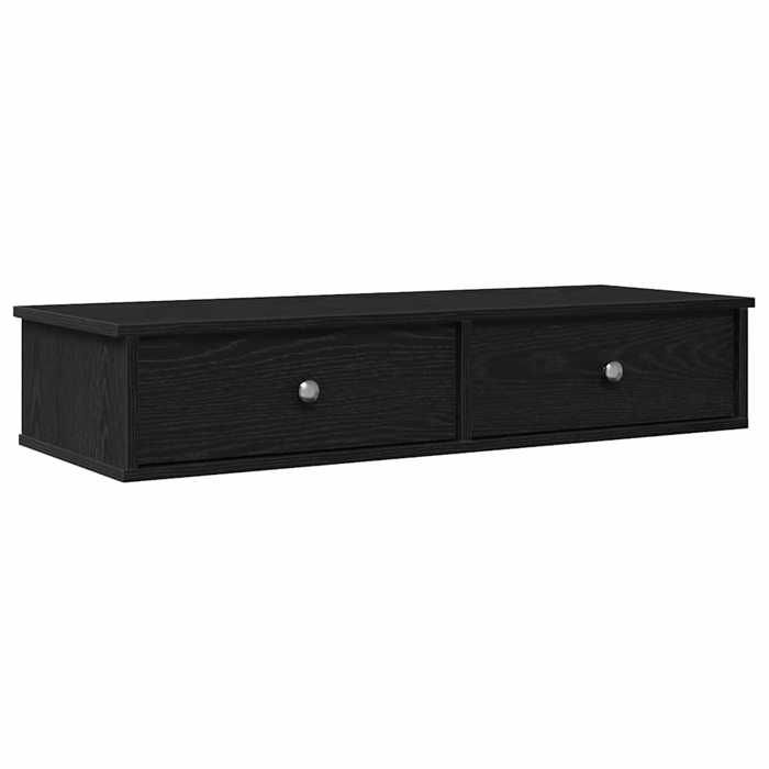 VidaXL Étagère murale et tiroirs noir 100x37,5x19 cm bois d'ingénierie 859960