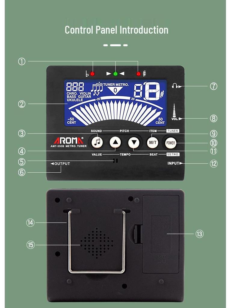 Anoma Electronic Tuner & Metronome for Wind Instruments and Violin