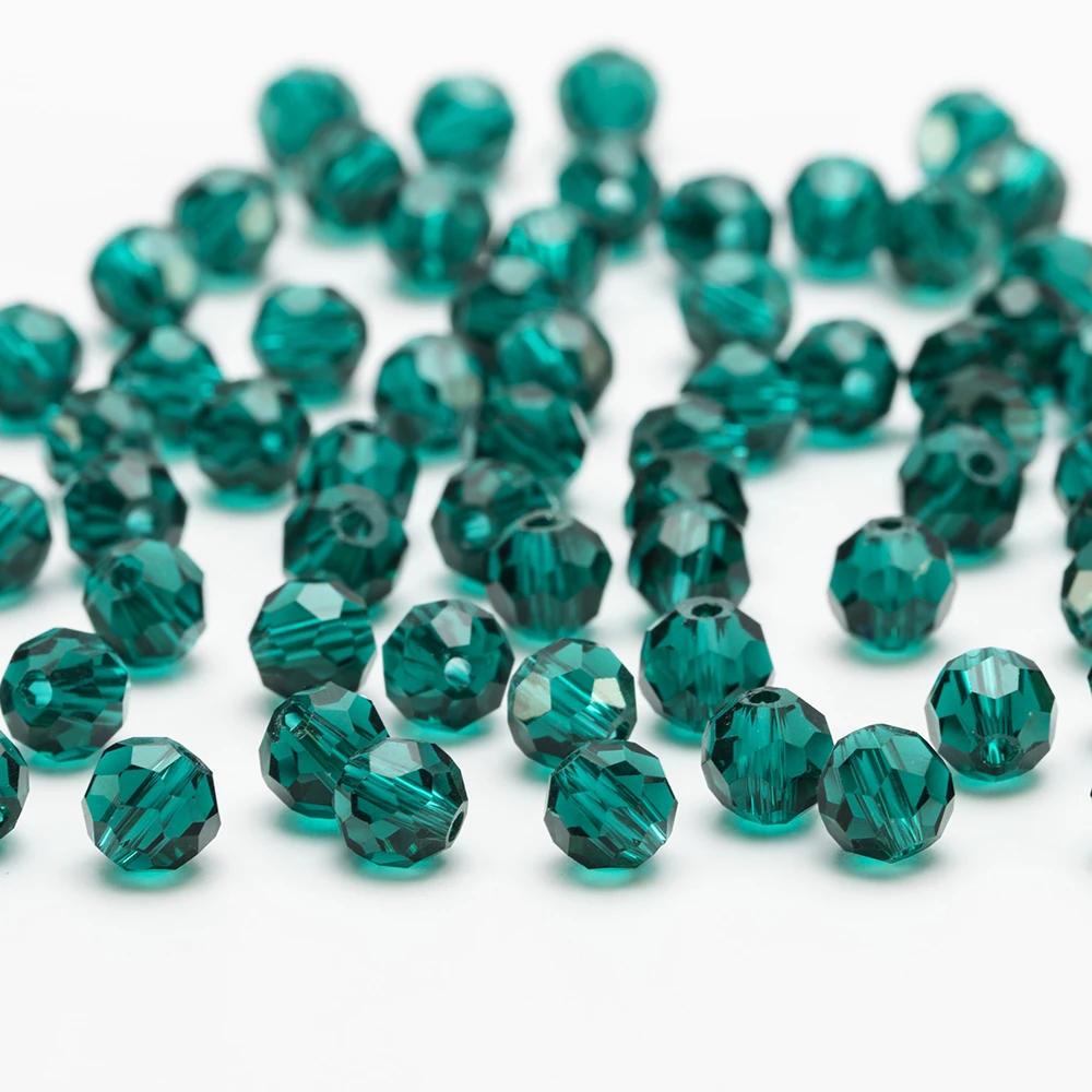 3 4 6 8mm AB color Round Crystal Beads Faceted Transparent Glass Bead Loose Spacer Bead for Jewerly Making DIY Bracelet Necklace