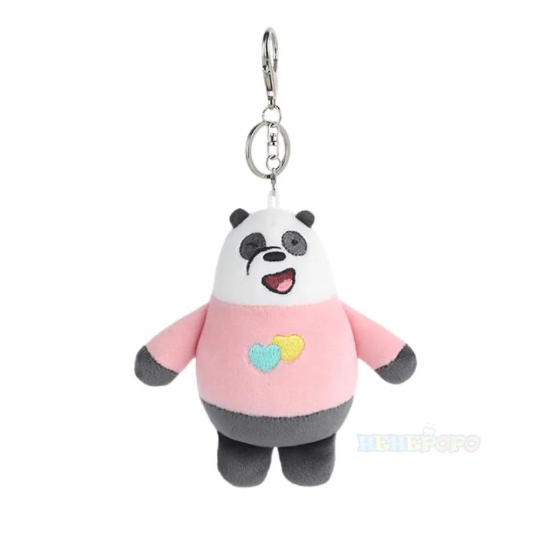 We Bare Bears Anime Plüschtiere Anhänger Grizzly Panda Eisbär Schlüsselanhänger Schlüsselring Stoffpuppen Plüschtiere Figuren Schlüsselanhänger Geschenke