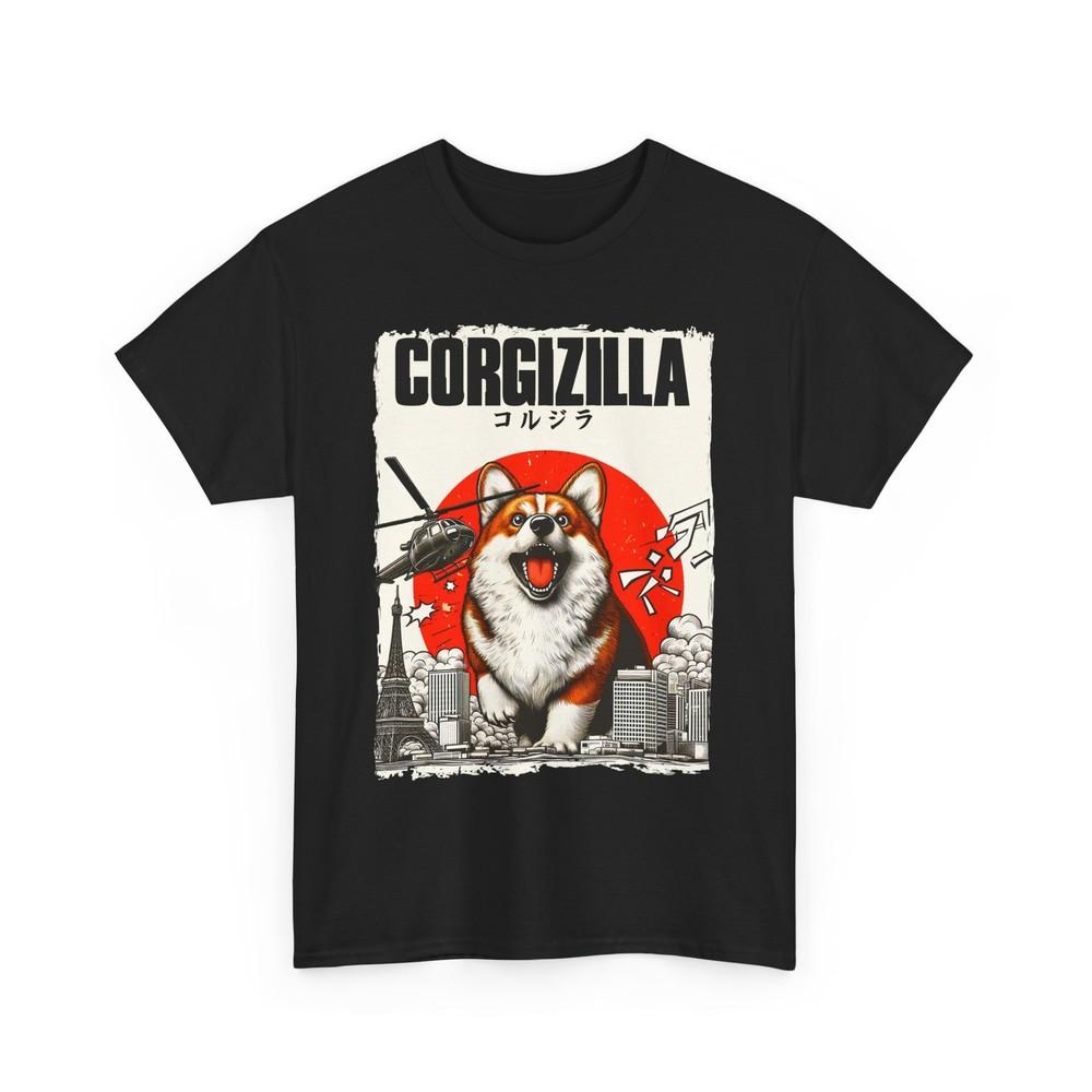CorgiZilla T-Shirt – Puppy Paw Print Tee for Pet Lovers Owners CorgiZilla