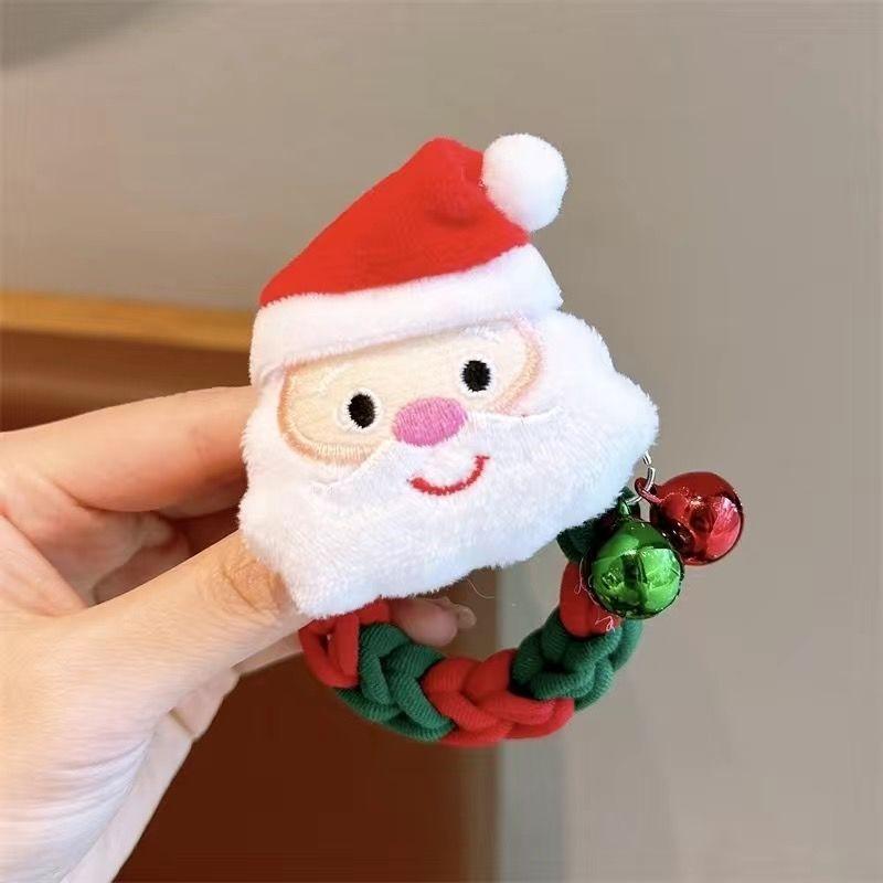 Cute Hair Ties Toddler Christmas Hair Accessories, Elastic No Damage for Girls Kids Ponytail Holders New Year Holiday Hair Bands